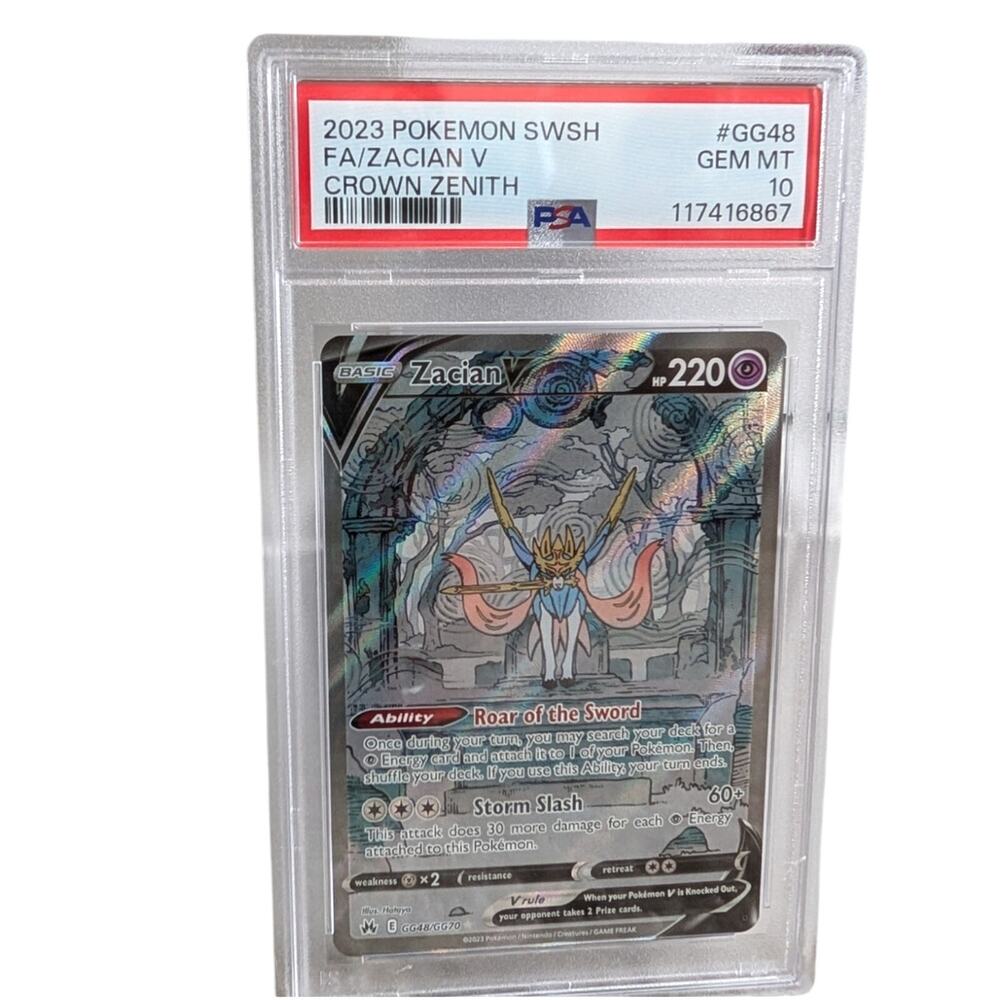 Zacian V GG48/GG70 Crown Zenith: Galarian Gallery Holo Pokemon TCG Graded PSA 10